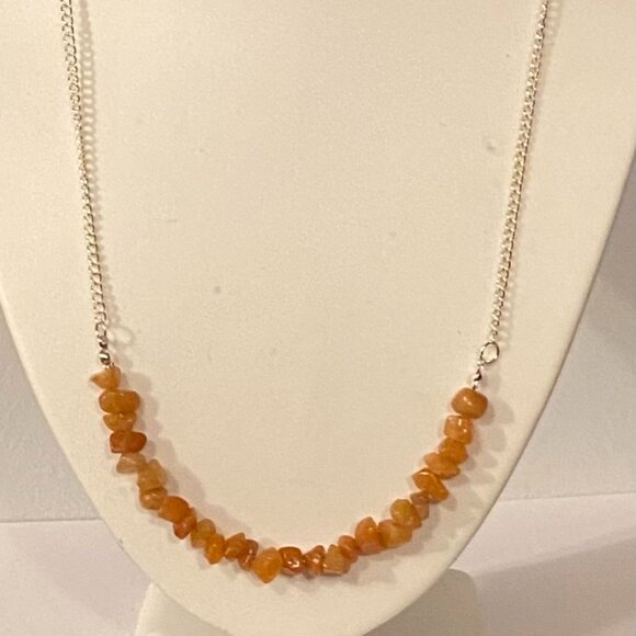NEW Genuine Aventurine chip crystal necklace - Picture 1 of 5